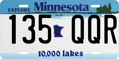 MN license plate 135QQR