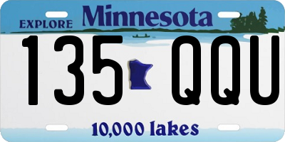 MN license plate 135QQU