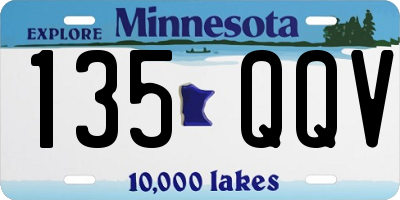 MN license plate 135QQV