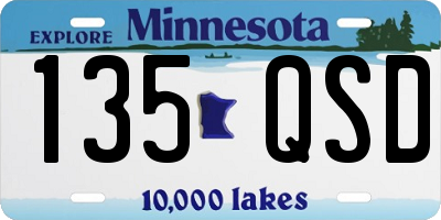 MN license plate 135QSD