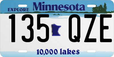 MN license plate 135QZE