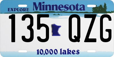MN license plate 135QZG