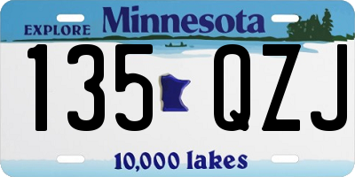 MN license plate 135QZJ