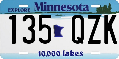 MN license plate 135QZK