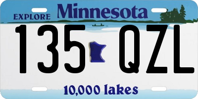 MN license plate 135QZL