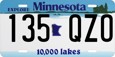 MN license plate 135QZO