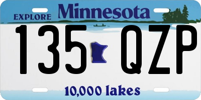 MN license plate 135QZP