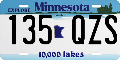 MN license plate 135QZS