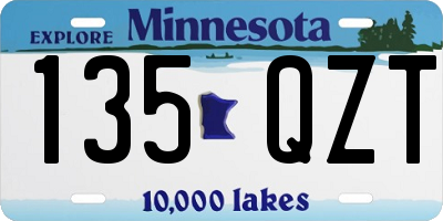 MN license plate 135QZT