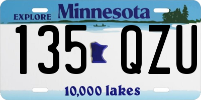 MN license plate 135QZU