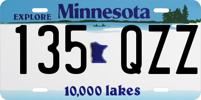 MN license plate 135QZZ