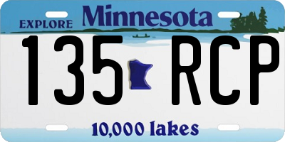 MN license plate 135RCP