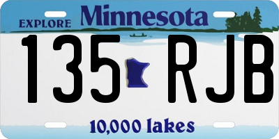 MN license plate 135RJB