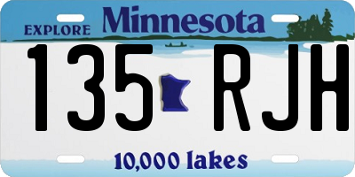 MN license plate 135RJH
