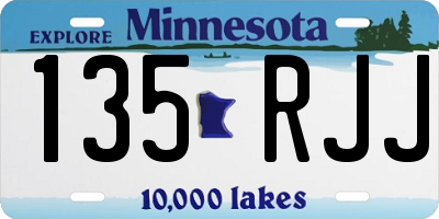 MN license plate 135RJJ