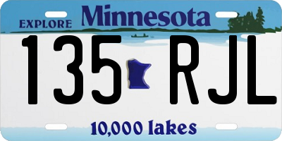MN license plate 135RJL