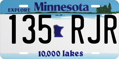MN license plate 135RJR