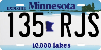 MN license plate 135RJS
