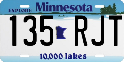 MN license plate 135RJT