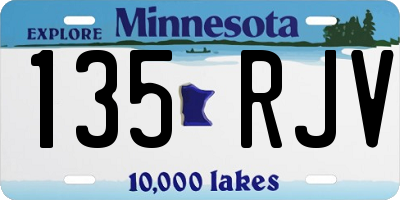 MN license plate 135RJV