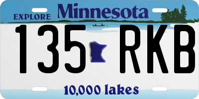 MN license plate 135RKB
