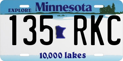 MN license plate 135RKC