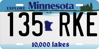 MN license plate 135RKE