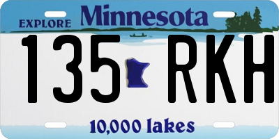 MN license plate 135RKH