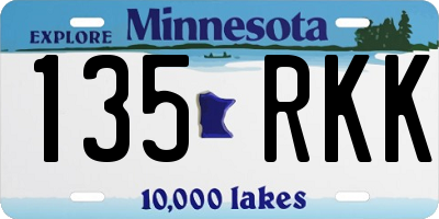 MN license plate 135RKK