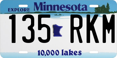 MN license plate 135RKM