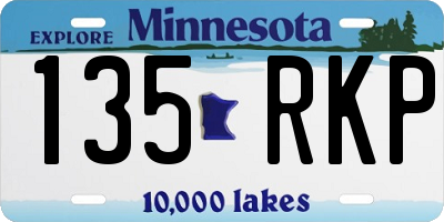 MN license plate 135RKP