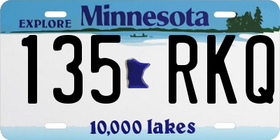MN license plate 135RKQ