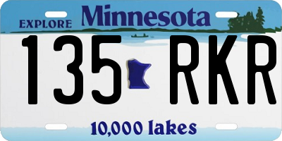 MN license plate 135RKR