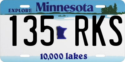 MN license plate 135RKS