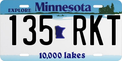 MN license plate 135RKT