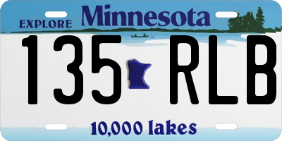 MN license plate 135RLB