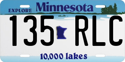 MN license plate 135RLC