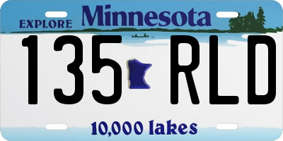MN license plate 135RLD