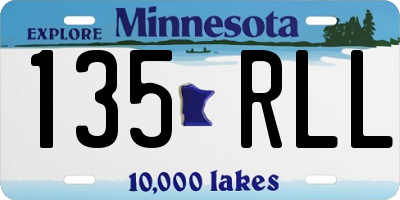MN license plate 135RLL