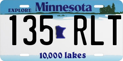 MN license plate 135RLT