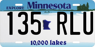 MN license plate 135RLU
