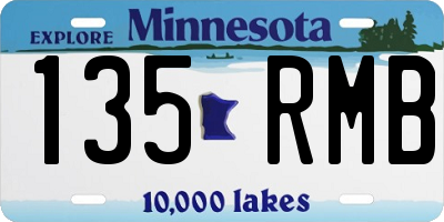MN license plate 135RMB