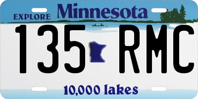 MN license plate 135RMC