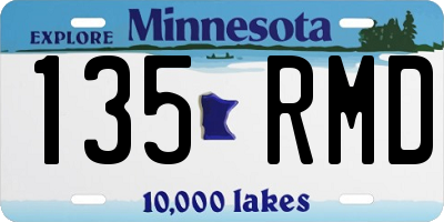 MN license plate 135RMD