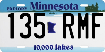 MN license plate 135RMF