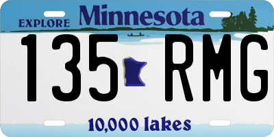 MN license plate 135RMG