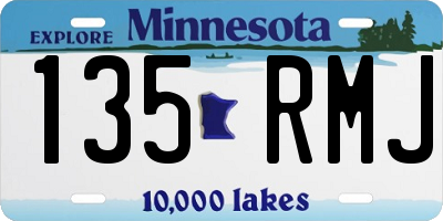 MN license plate 135RMJ