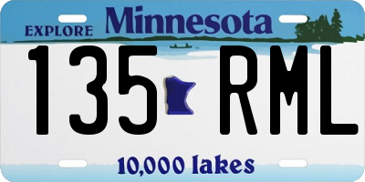 MN license plate 135RML