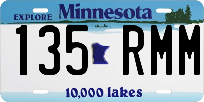 MN license plate 135RMM