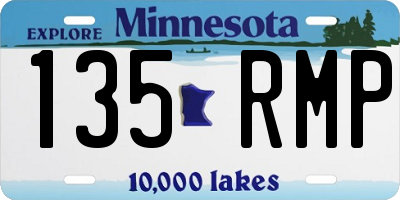 MN license plate 135RMP